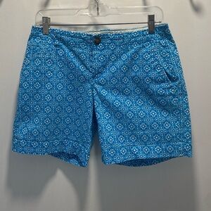 Blue Patterned Shorts